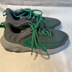 Nike Giannis Immortality 4 Basketball Shoes Youth 5Y Grey Green